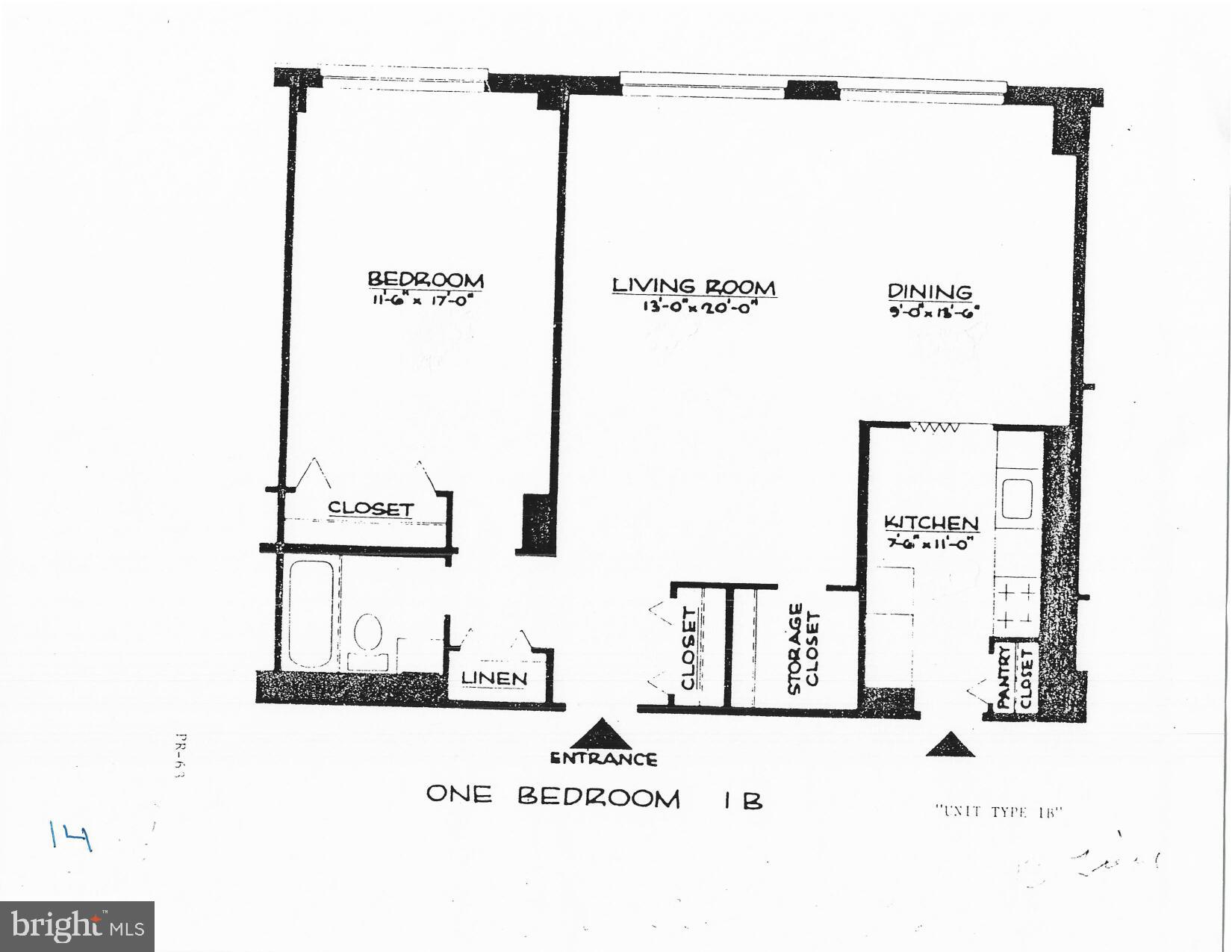 1900 Lyttonsville Road, Unit 709 Silver Spring, MD 20910 - Photo 33 of 33 Mirror image of unit floor plan