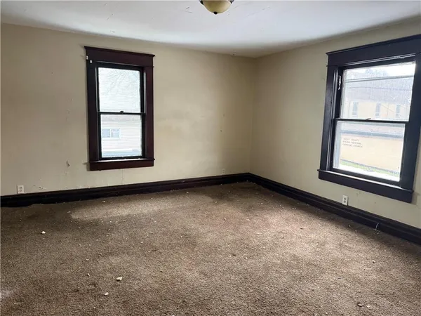 an empty room with a window