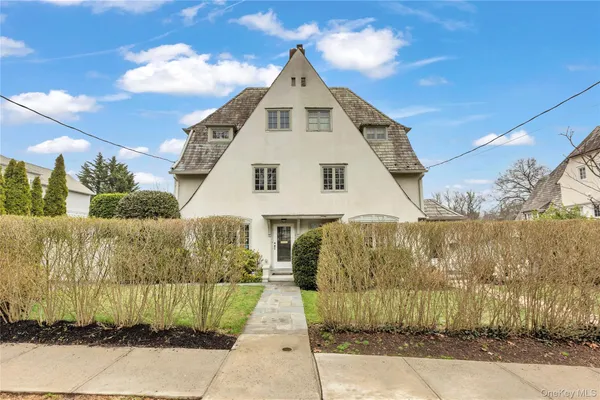 a front view of a house