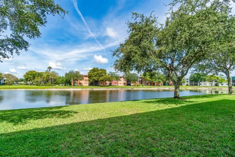 a view of lake with outdoor space