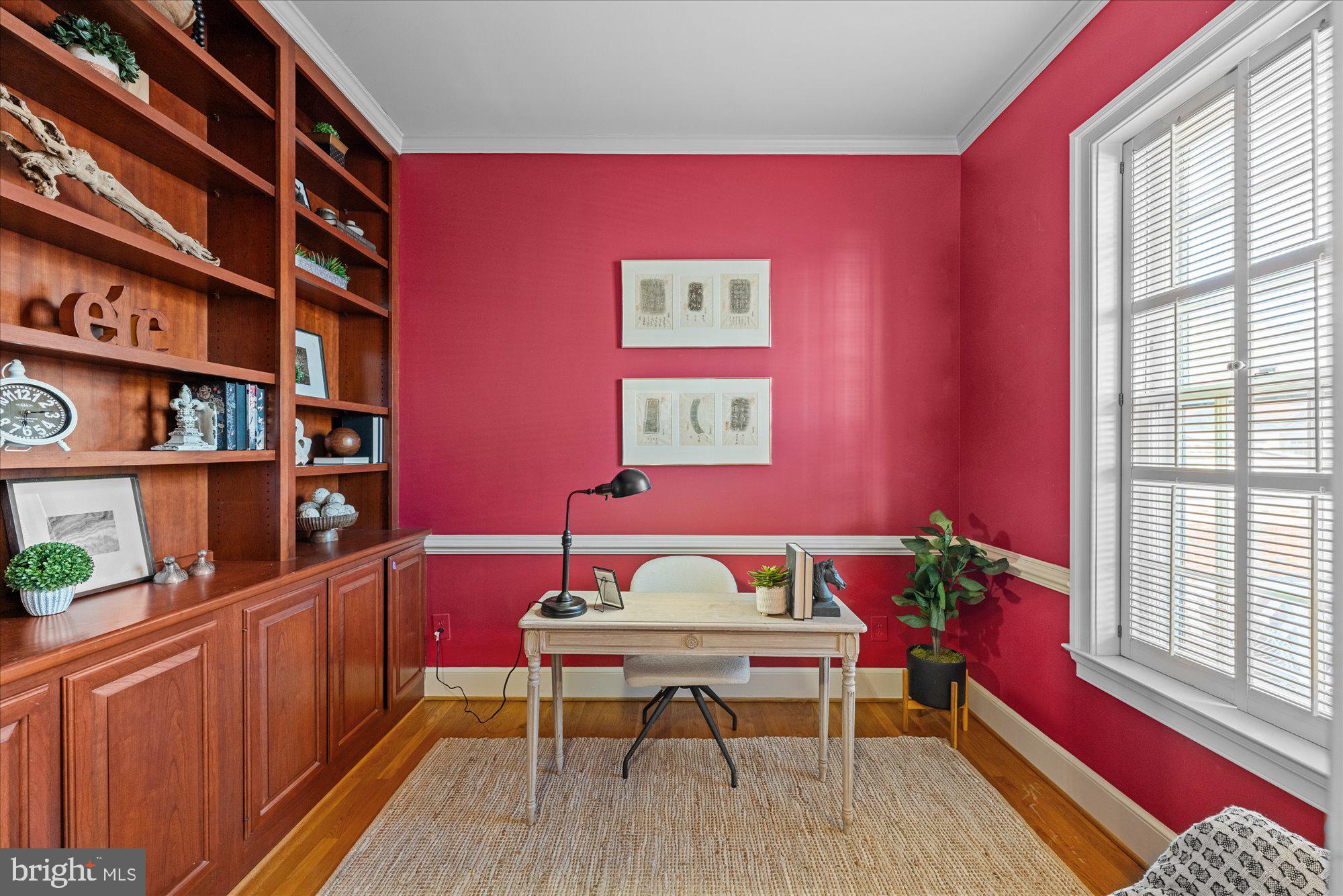 8025 Rising Ridge Road Bethesda, MD 20817 - Photo 10 of 34 a view of a workspace with furniture and a window