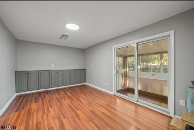 a view of wooden floor in a room