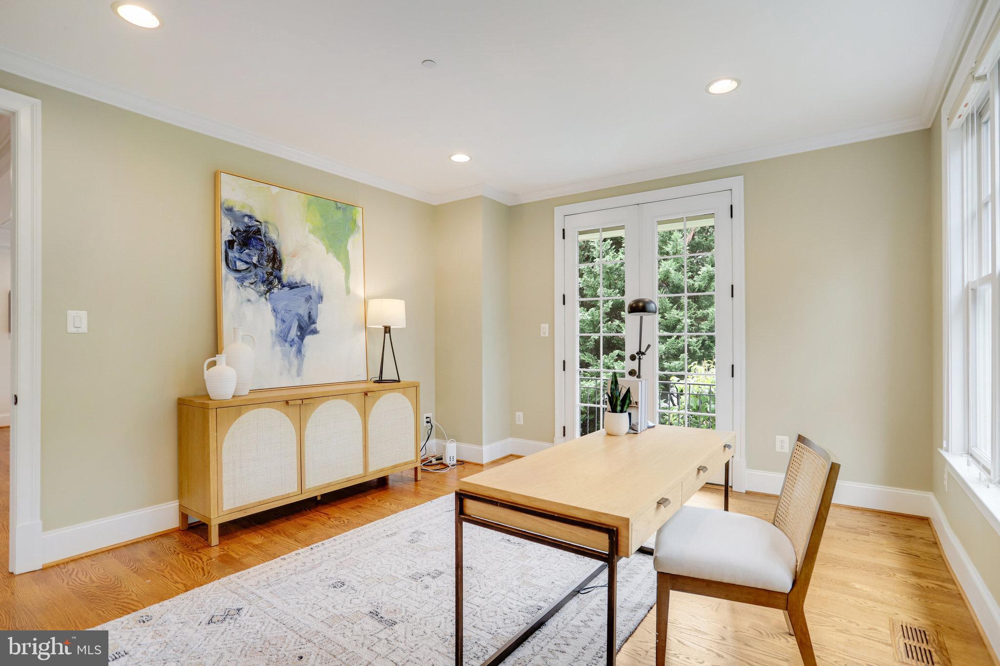 6108 Landon Lane Bethesda, MD 20817 - Photo 31 of 74 Office w/ French Doors to Balcony