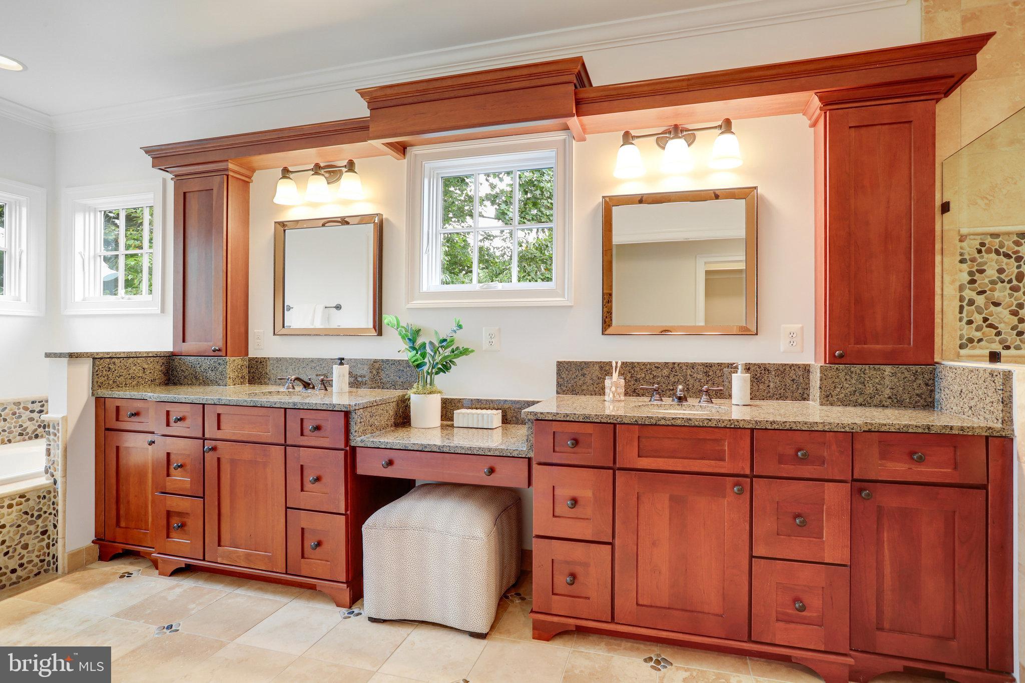 6108 Landon Lane Bethesda, MD 20817 - Photo 44 of 74 Primary Ensuite Bath w/ Soaking Tub & Shower