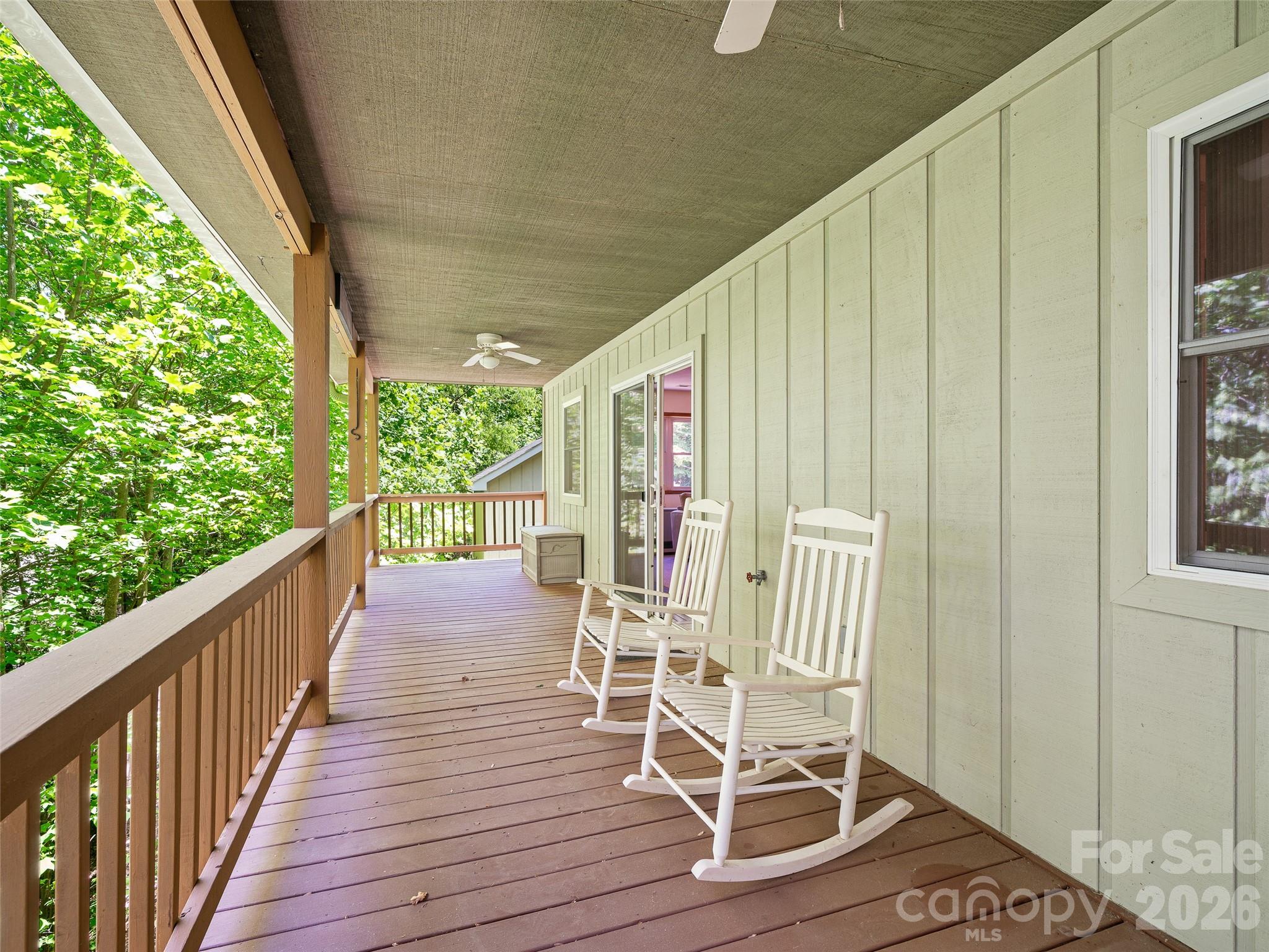 142 Wildflower Road Spruce Pine, NC 28777 - Photo 12 of 46 a view of a chairs on the roof deck
