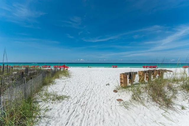a view of an ocean beach and a nearby beach