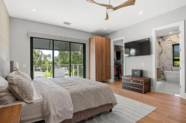 a view of a terrace with wooden floor and outdoor space