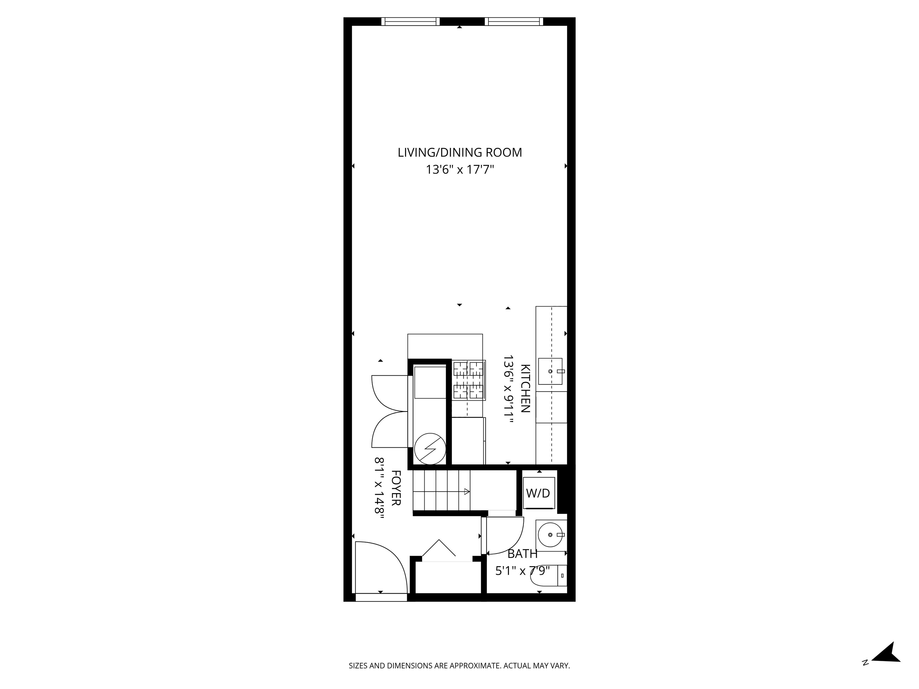222 Clinton Street, Unit 13 Hoboken, NJ 07030 - Photo 14 of 16 a picture of a floor plan