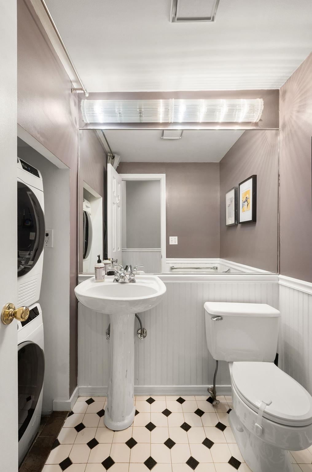 222 Clinton Street, Unit 13 Hoboken, NJ 07030 - Photo 8 of 16 a bathroom with a sink a toilet and shower