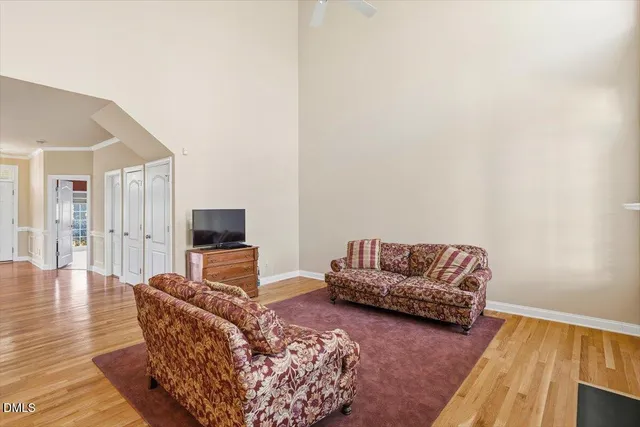 a living room with furniture and a couch