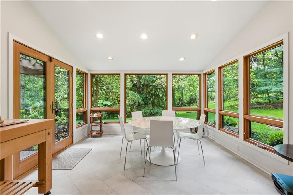 125 Riding Trail Lane Pittsburgh, PA 15215 - Photo 22 of 49 wall to wall windows in this breakfst nook, connecting inside and outside