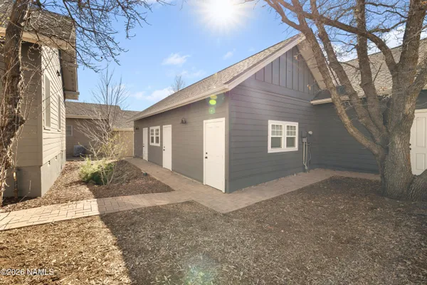 a view of a house with a outdoor space