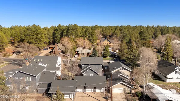 an aerial view of multiple house