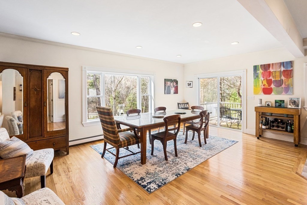 20 Gowell Lane Weston, MA 02493 - Photo 12 of 32 a view of a dining room with furniture window and wooden floor