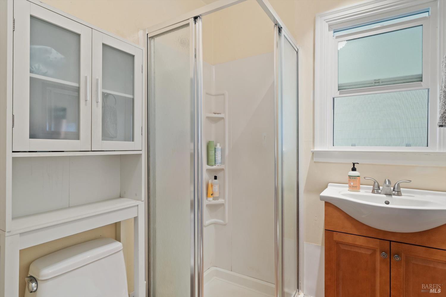 644 Piezzi Road Santa Rosa, CA 95401 - Photo 21 of 63 a bathroom with a sink and a mirror