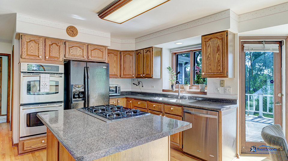 2276 High Point Drive Lindenhurst, IL 60046 - Photo 9 of 15 a kitchen with granite countertop a refrigerator and a stove