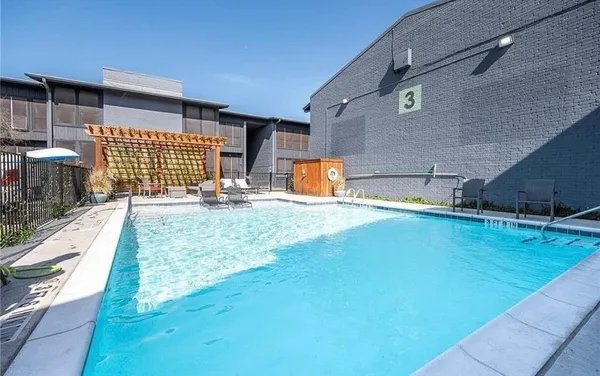 a outdoor space with patio furniture