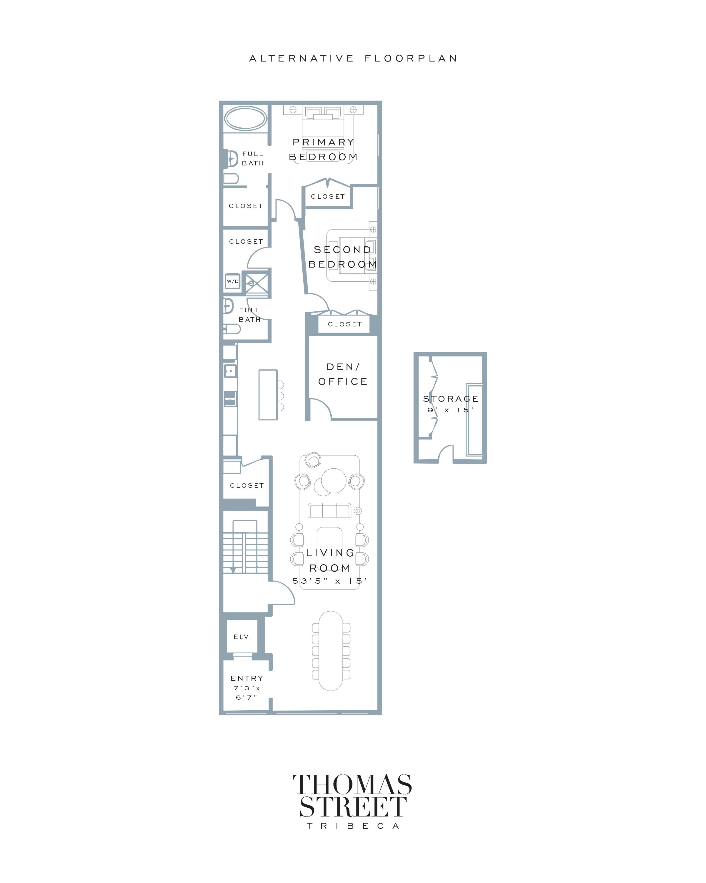 56 Thomas Street, Unit 4 Manhattan, NY 10013 - Photo 13 of 13 Sizes and dimensions are approx. actual may vary.