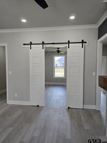 an empty room with a window