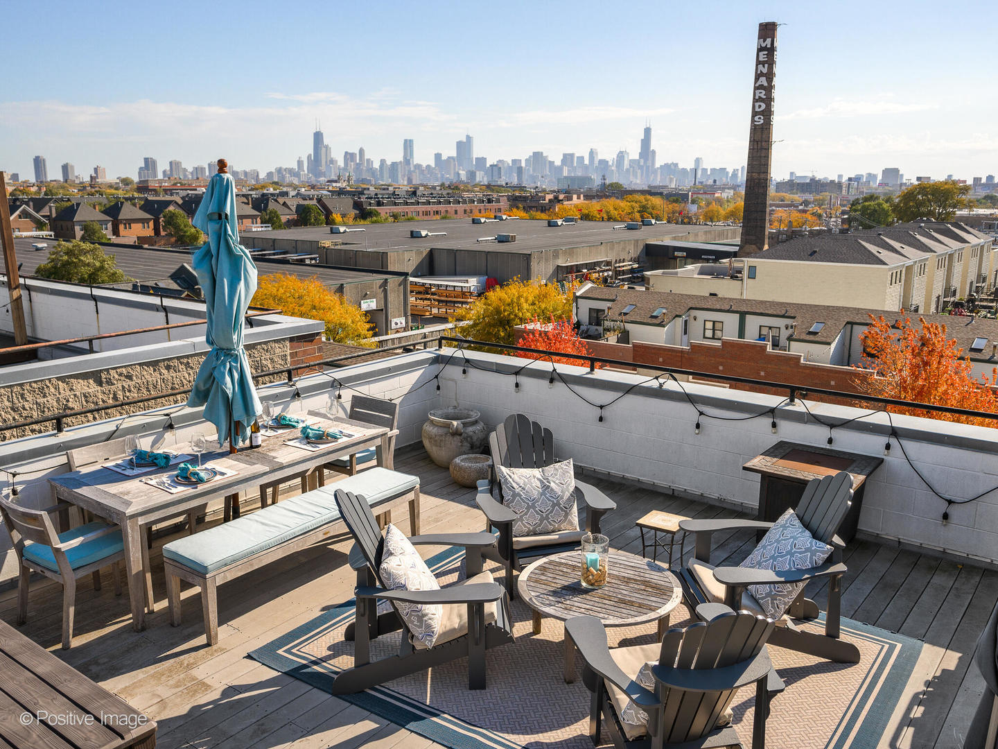1909 West Diversey Parkway, Unit 501 Chicago, IL 60614 - Photo 18 of 21 a roof deck with patio table and chairs