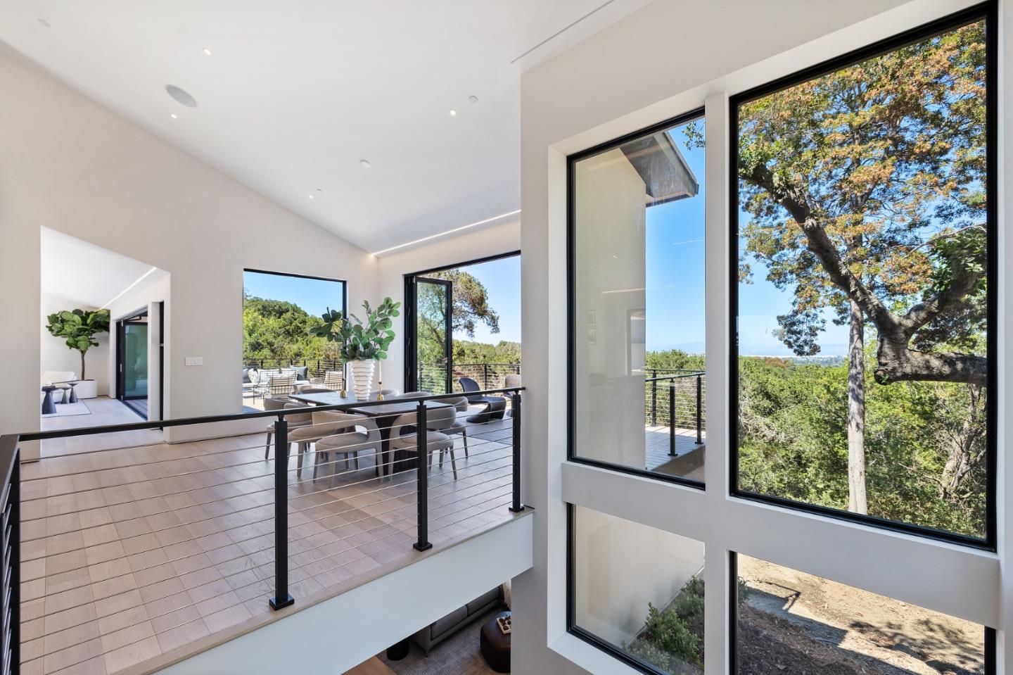 255 Hardwick Road Woodside, CA 94062 - Photo 55 of 90 a view of a dining room with furniture window and outside view