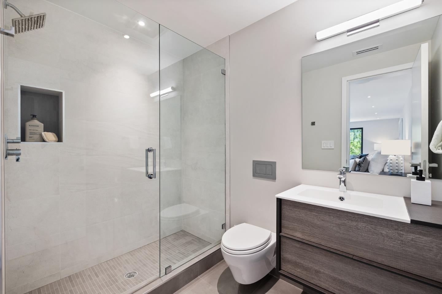 255 Hardwick Road Woodside, CA 94062 - Photo 74 of 90 a bathroom with a sink a toilet and shower