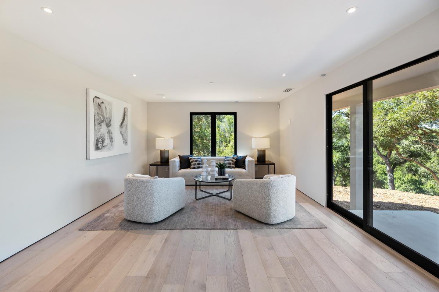 255 Hardwick Road Woodside, CA 94062 - Photo 76 of 90 a living room with furniture and a large window