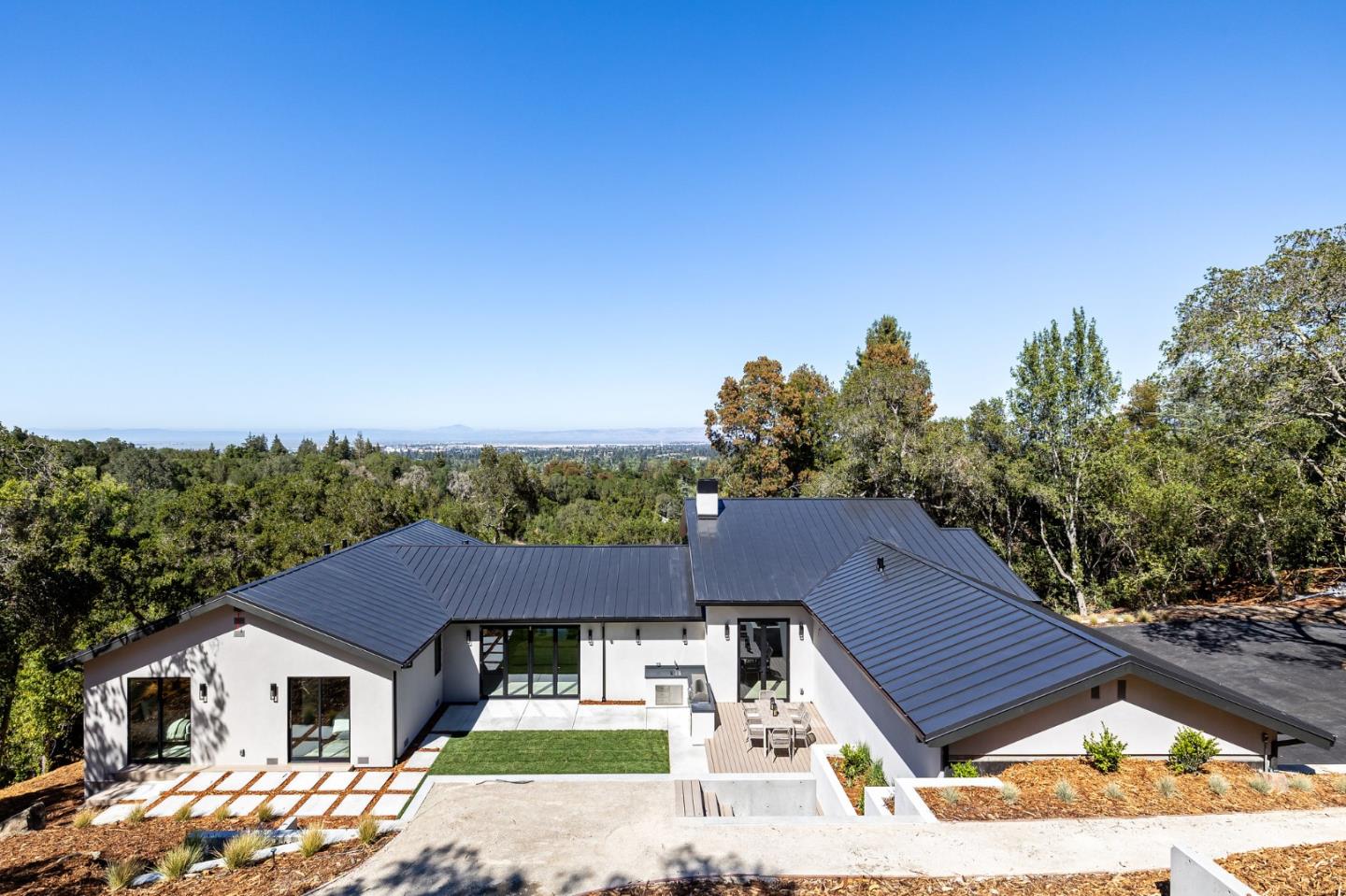 255 Hardwick Road Woodside, CA 94062 - Photo 79 of 90 a aerial view of a house with a yard