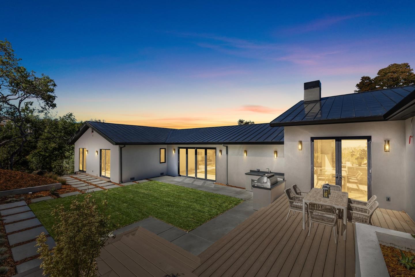 255 Hardwick Road Woodside, CA 94062 - Photo 86 of 90 a view of a house with a patio