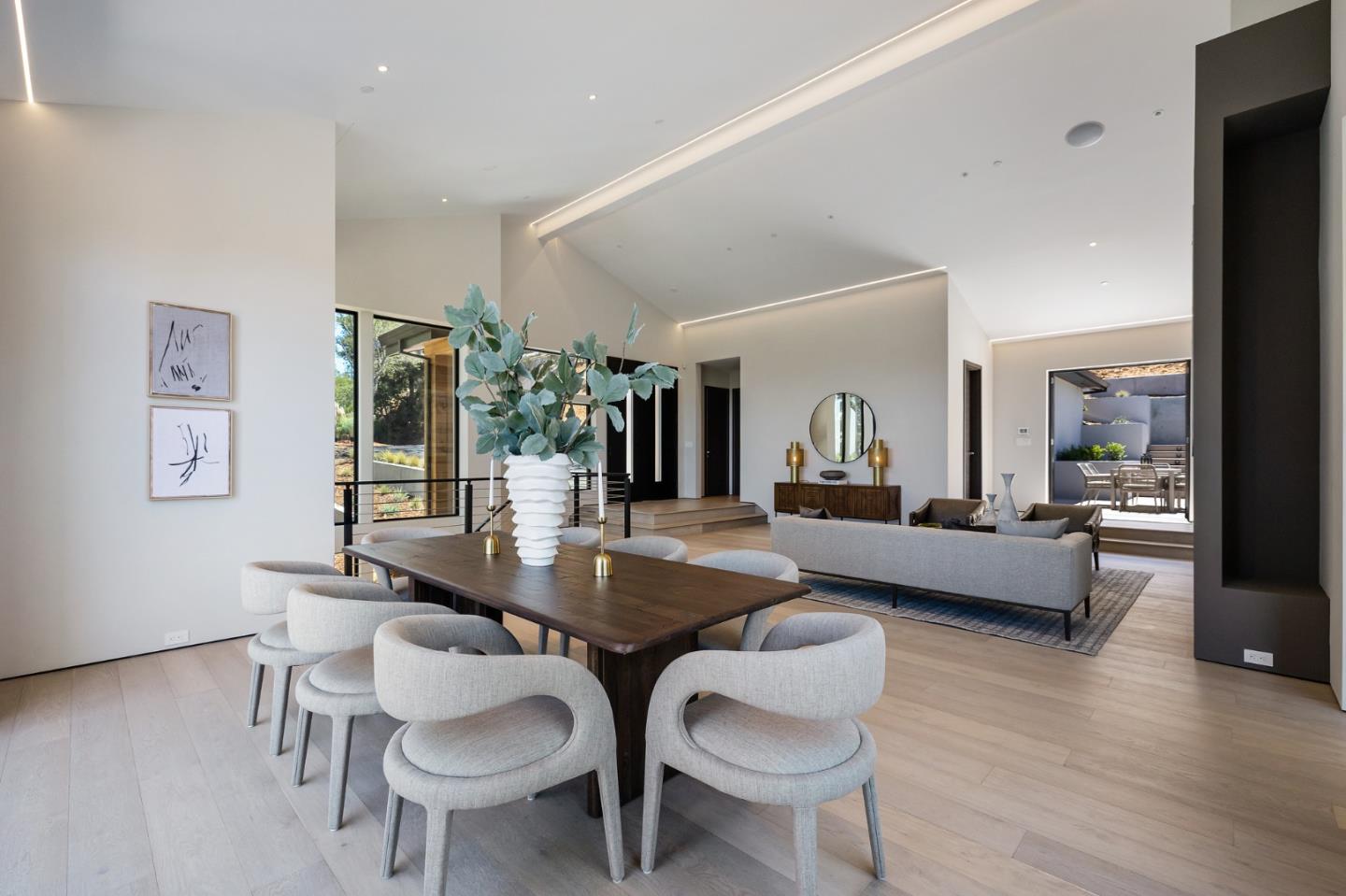 255 Hardwick Road Woodside, CA 94062 - Photo 9 of 90 a dining room with furniture and wooden floor