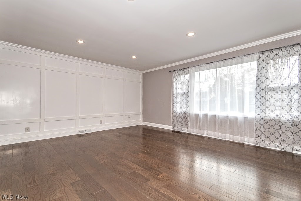 2926 Lee Road Cleveland, OH 44120 - Photo 13 of 35 Living Room w/ Feature Wall and LED Recessed Lighting!