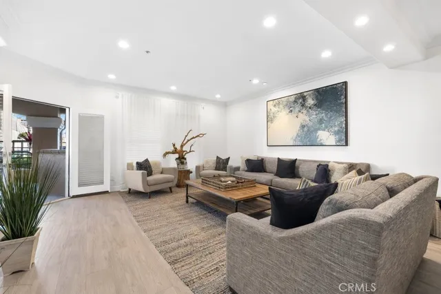 a living room with furniture and a couch