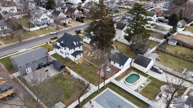 an aerial view of house with outdoor space