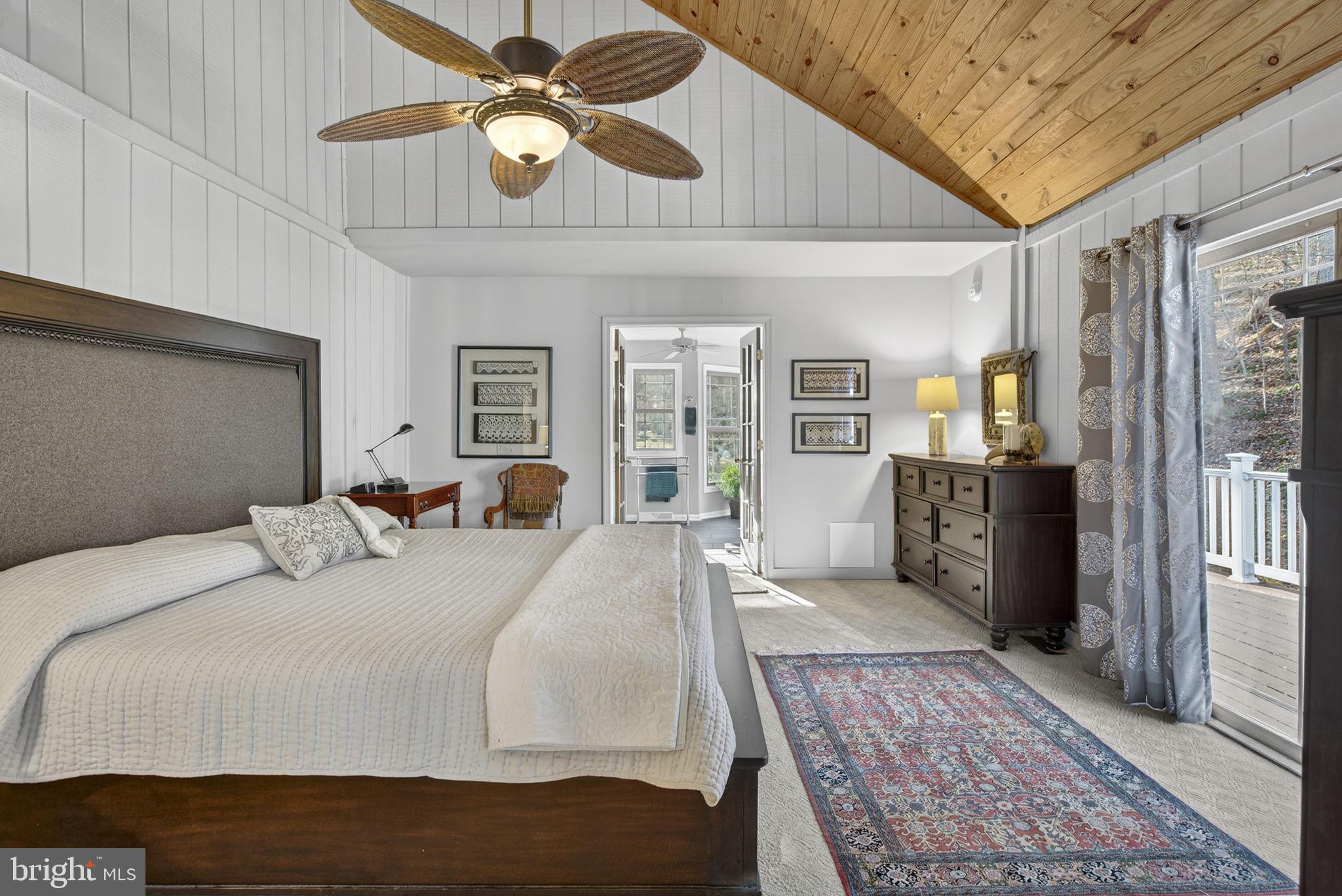 2062 Jewell Hollow Road Luray, VA 22835 - Photo 4 of 57 Primary bedroom with vaulted wood ceilings