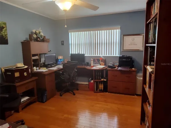 a room with furniture and a window