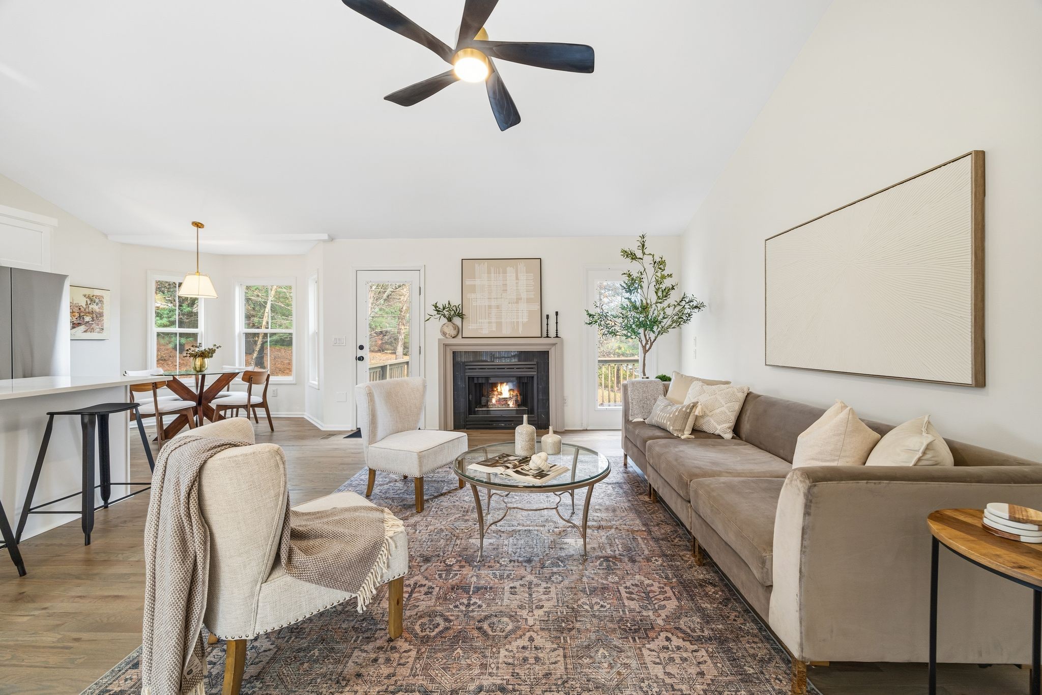 209 Pin Oak Court Spring Hill, TN 37174 - Photo 13 of 53 a living room with furniture and a fireplace