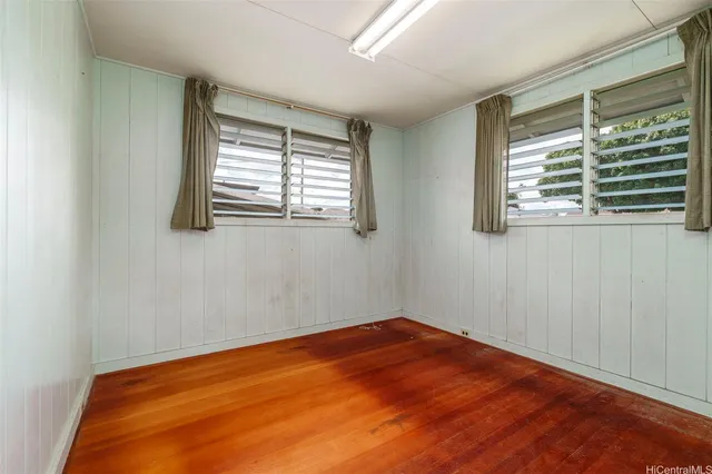 an empty room with a window