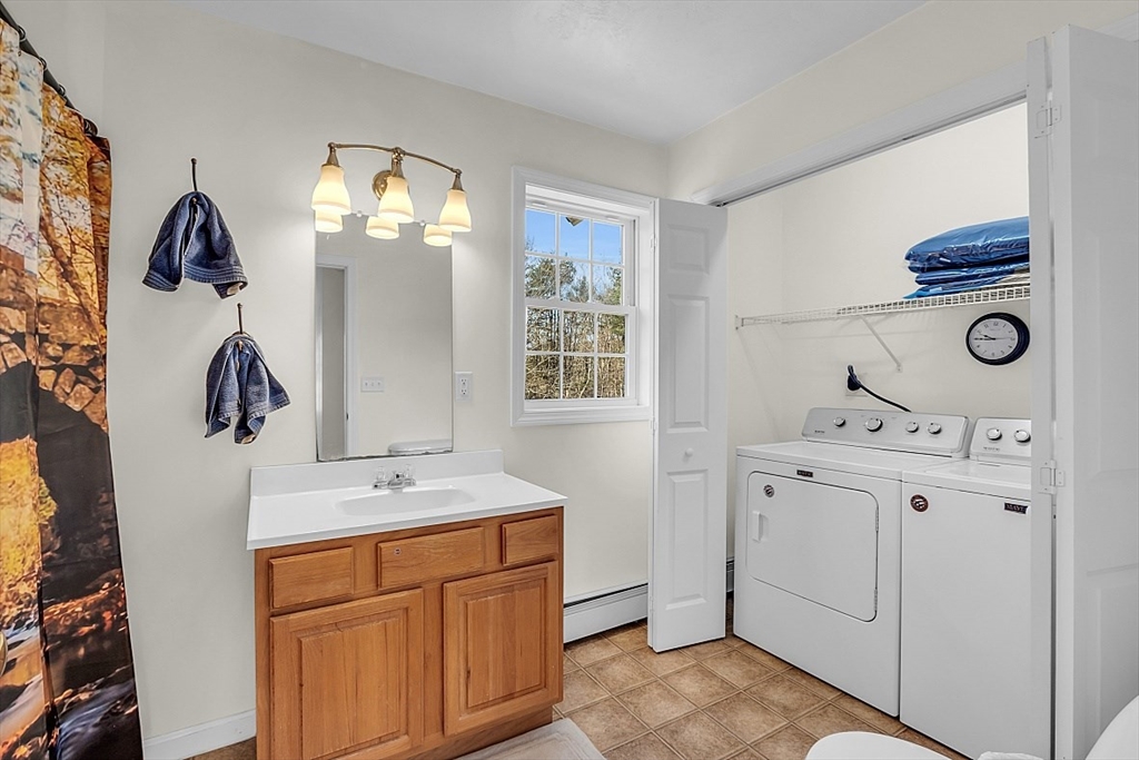 365 State Road Phillipston, MA 01331 - Photo 14 of 25 a utility room with cabinets washer and dryer
