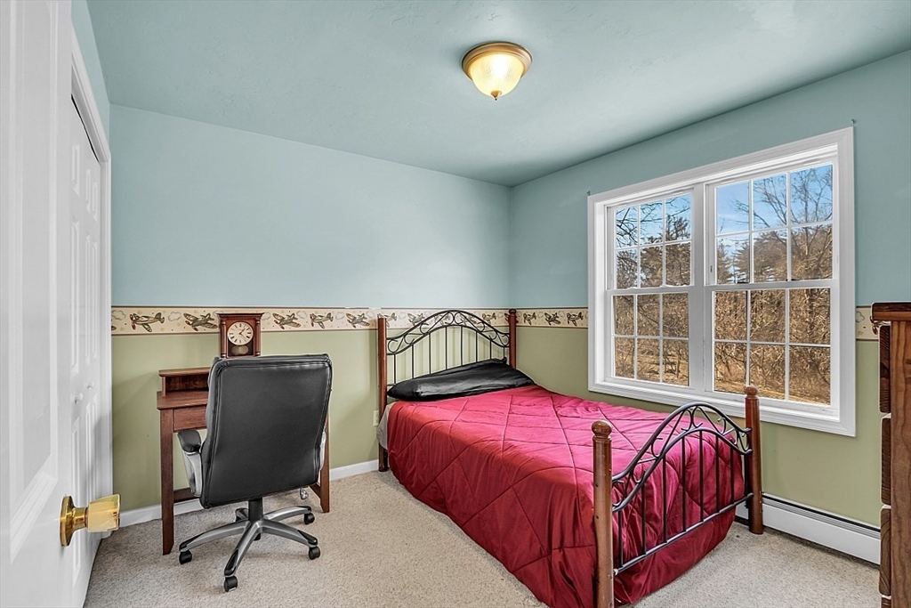 365 State Road Phillipston, MA 01331 - Photo 19 of 25 a bedroom with a bed and a desk next to a window