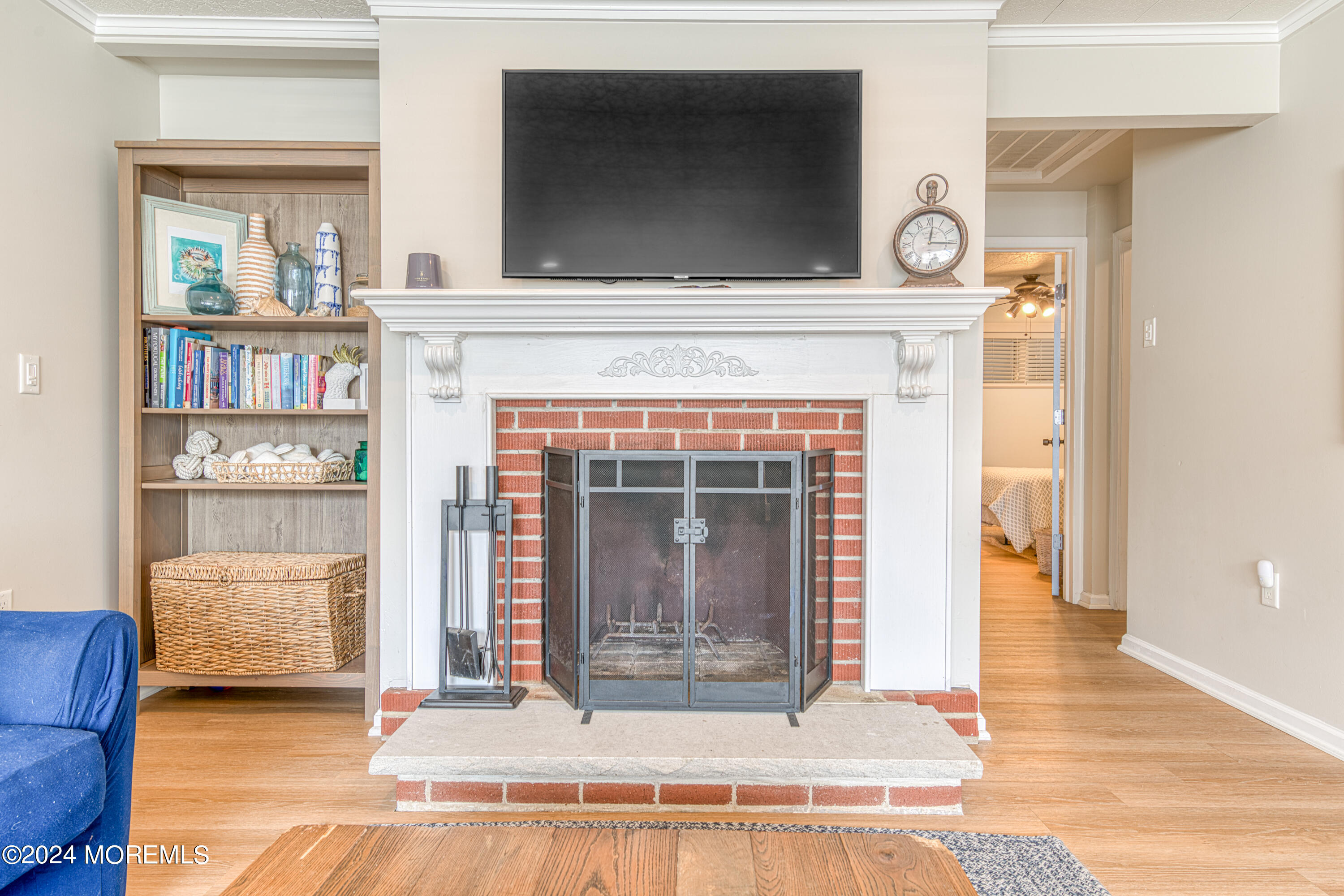 19 Via Ripa Way Sea Bright, NJ 07760 - Photo 13 of 41 a view of living room with furniture and a fireplace