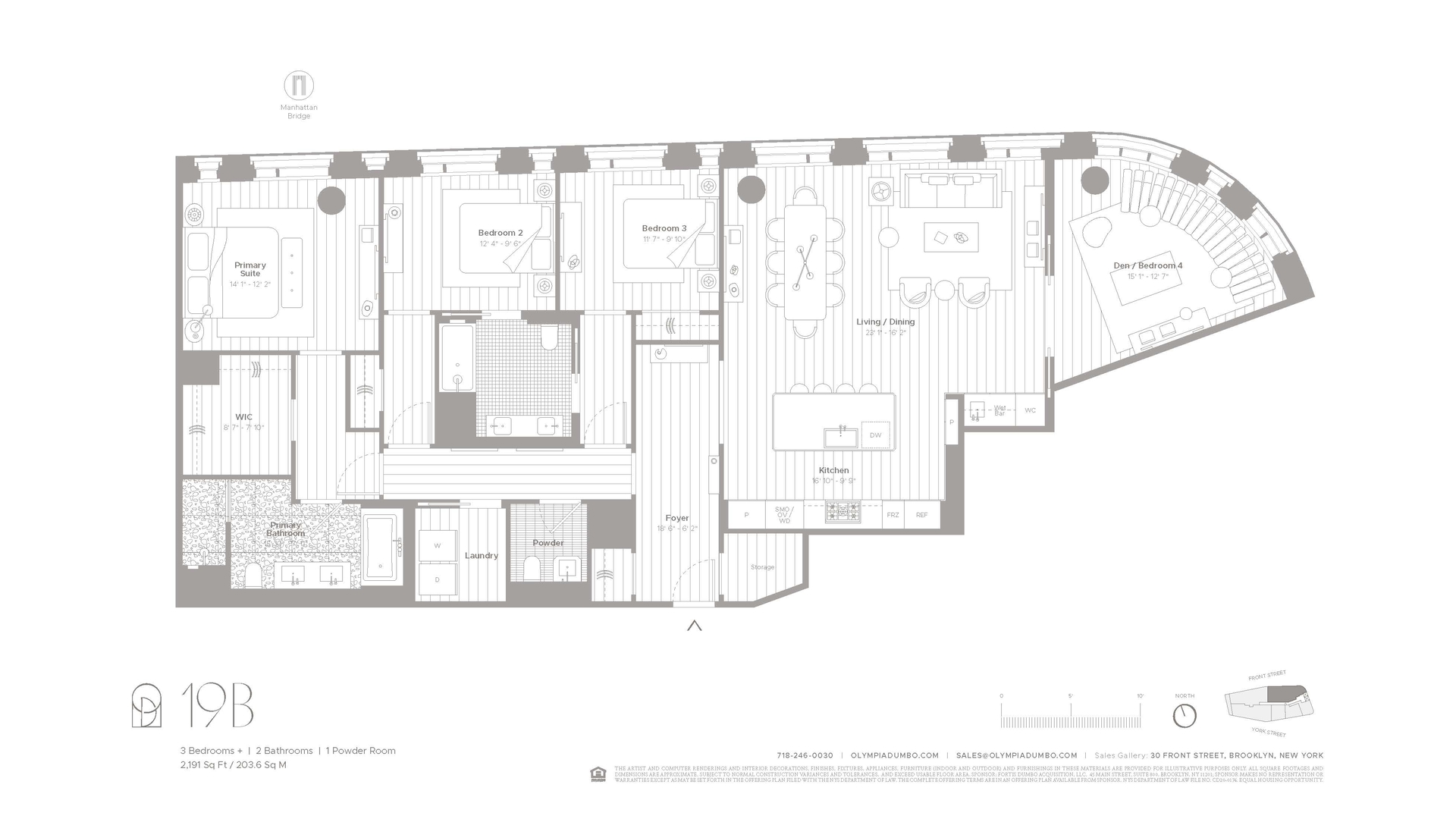 30 Front Street, Unit 19B Brooklyn, NY 11201 - Photo 36 of 36 a picture of a floor plan
