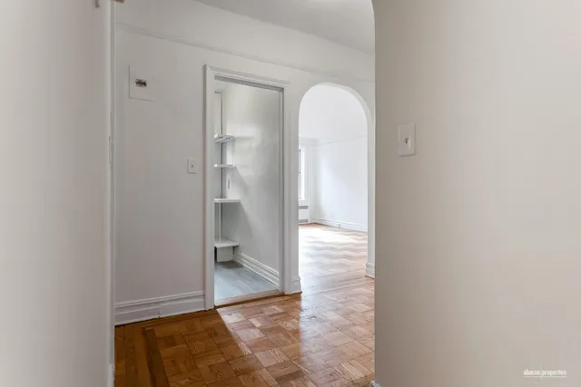 a view of a room with door