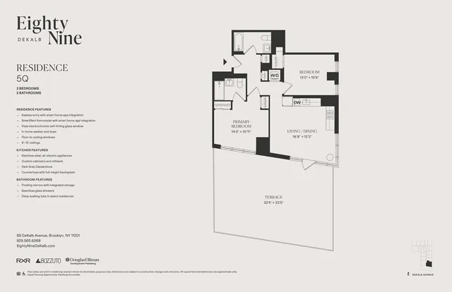 $7,735 | 89 DeKalb Avenue, Unit 5Q | Downtown Brooklyn