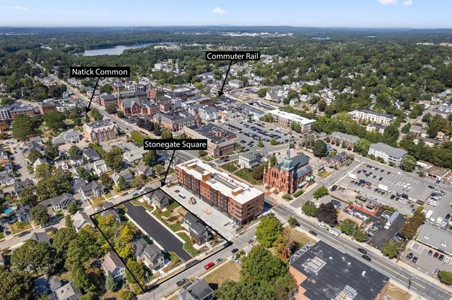 an aerial view of city