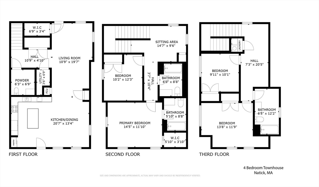 3 B Wilson Street, Unit 3B Natick, MA 01760 - Photo 33 of 33 a picture of a floor plan