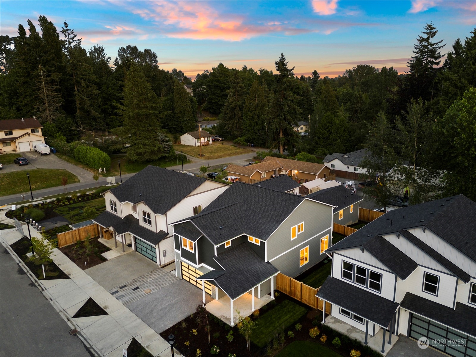 10969 Lot 8 Se 165th Street Renton, WA 98055 - Photo 37 of 38 an aerial view of a house with a garden