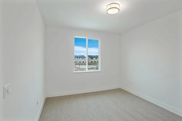 an empty room with a window