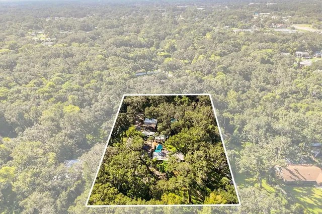 a view of a park with a slide