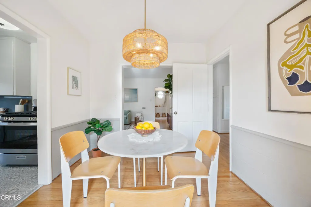 1766 Whitefield Road Pasadena, CA 91104 - Photo 16 of 52 a view of a dining room with furniture and wooden floor
