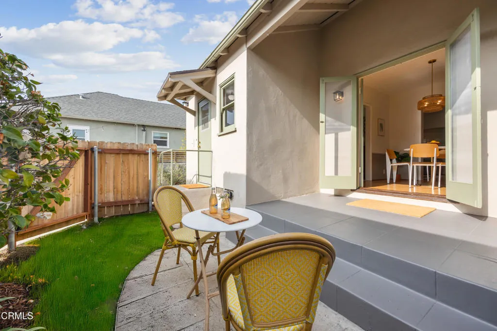 1766 Whitefield Road Pasadena, CA 91104 - Photo 46 of 52 a patio with table and chairs and potted plants